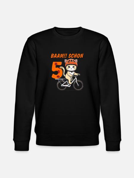 VÉLO CHAT BAAM !! DÉJÀ CINQ - Sweat bio CHANGER Stanley/Stella Unisexe - noir