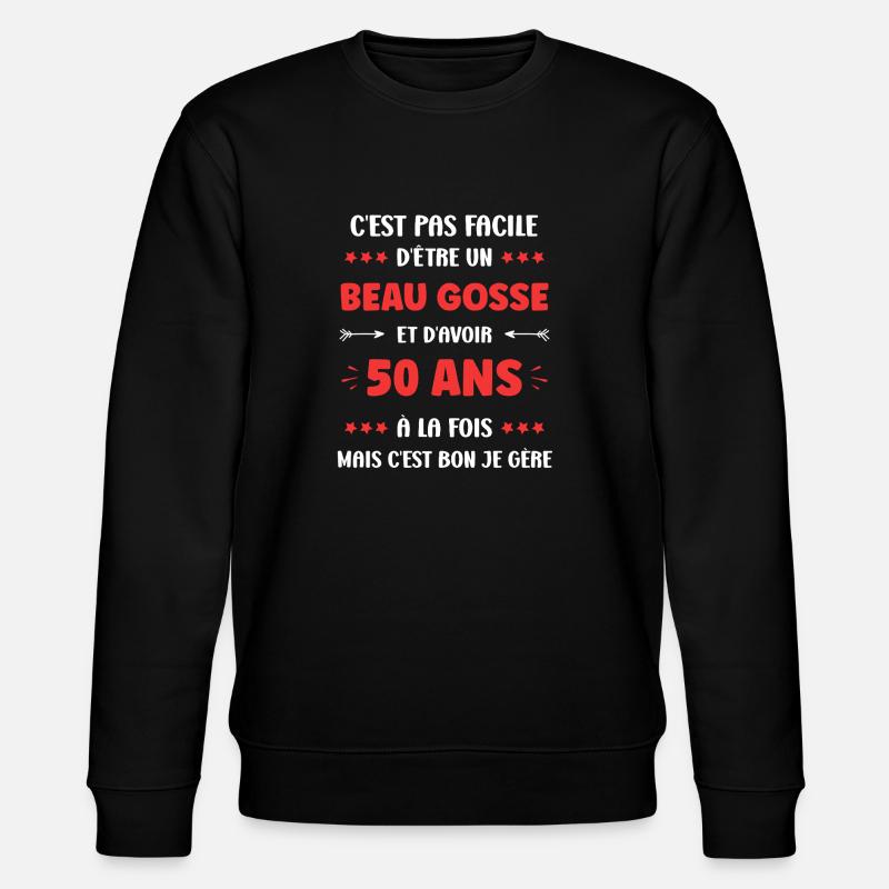 50 ANS - Sweat bio CHANGER Stanley/Stella Unisexe - noir