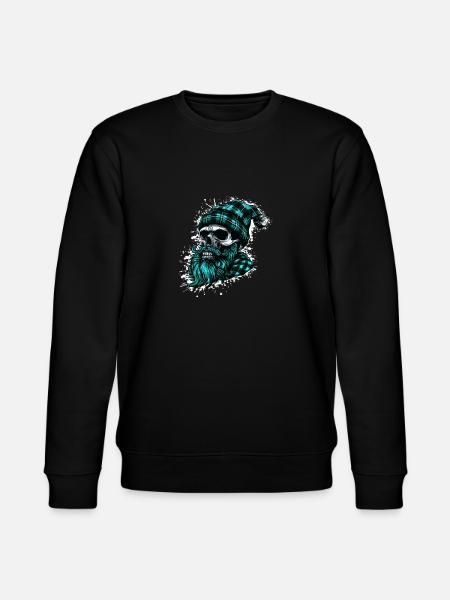 Lumberjack Skull - Stanley/Stella CHANGER Unisex Organic Sweatshirt - black