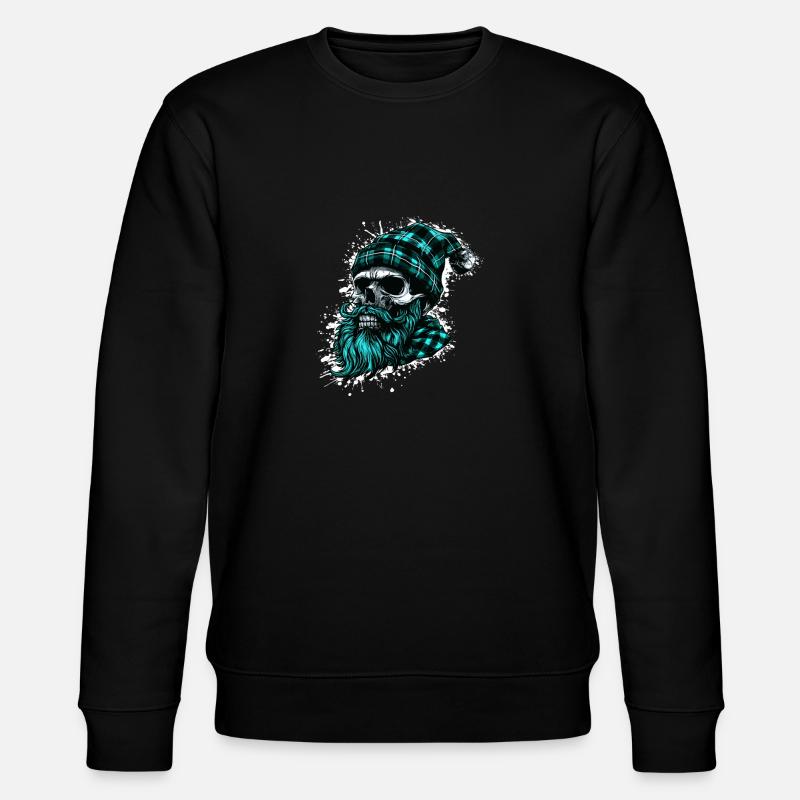 Crâne de bûcheron - Sweat bio CHANGER Stanley/Stella Unisexe - noir