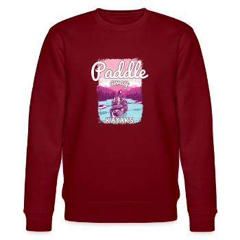 Kajakfahren - Stanley/Stella Unisex Bio-Sweatshirt CHANGER  - Burgunderrot - Vorne - Nik (191cm) & Marisol (170cm)