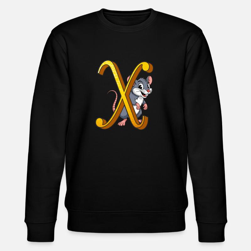 BUCHSTABE X - Stanley/Stella Unisex Bio-Sweatshirt CHANGER  - Schwarz
