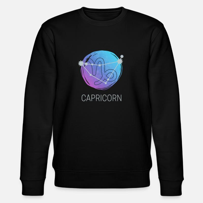 Steinbock Tierkreiszeichen Horoskop Sternzeichen - Stanley/Stella Unisex Bio-Sweatshirt CHANGER  - Schwarz