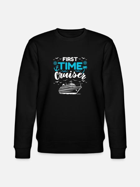 First Cruise Saying Cruise Fan - Stanley/Stella CHANGER Unisex Organic Sweatshirt - black