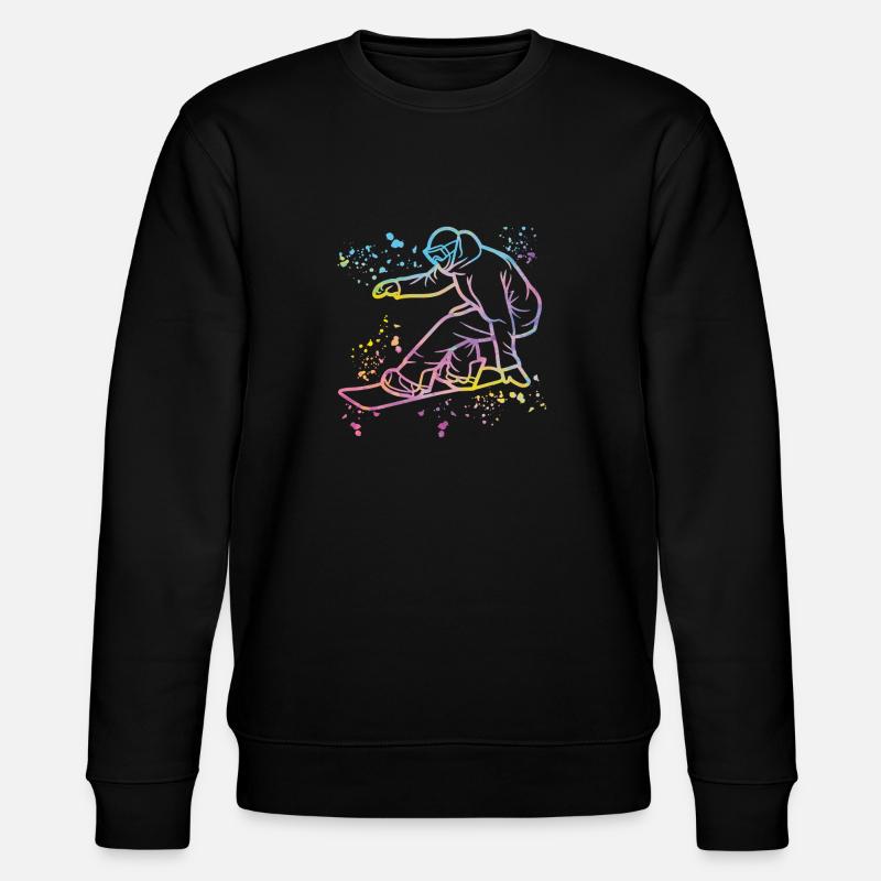Snowboarder Snowboarding Snowboard - Stanley/Stella Unisex Bio-Sweatshirt CHANGER - Schwarz