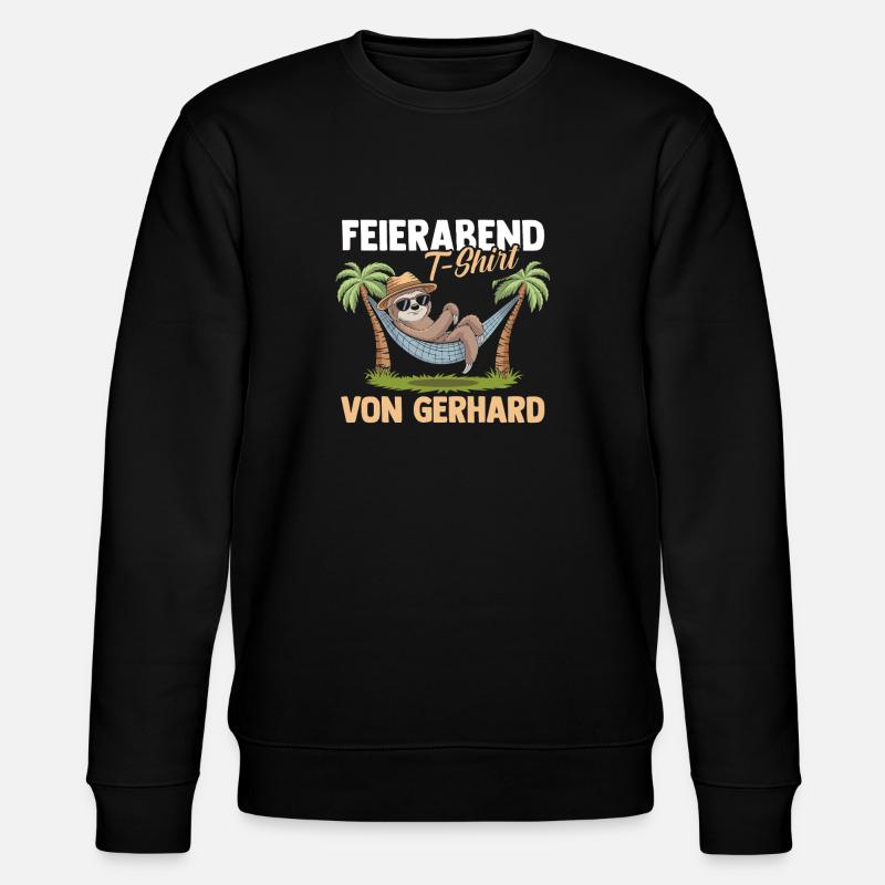 Faultier Gerhard - Stanley/Stella Unisex Bio-Sweatshirt CHANGER  - Schwarz