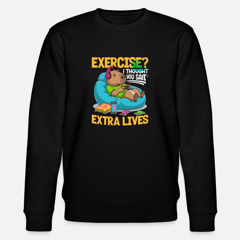 Capybara Gamer Gaming - Stanley/Stella Unisex Bio-Sweatshirt CHANGER  - Schwarz