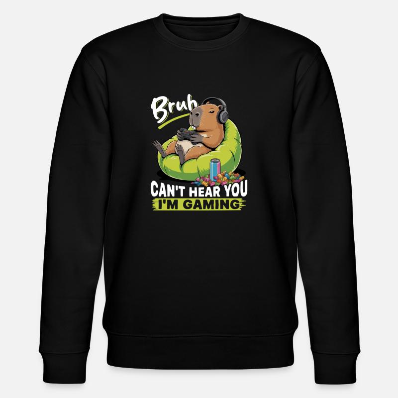Capybara Gamer Gaming - Stanley/Stella CHANGER Unisex Organic Sweatshirt - black