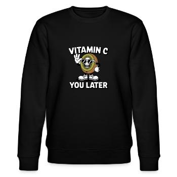 Lustige Kiwi Vitamin C Obst Kiwifrucht - Stanley/Stella Unisex Bio-Sweatshirt CHANGER  - Schwarz - Vorne - Nik (191cm) & Marisol (170cm)