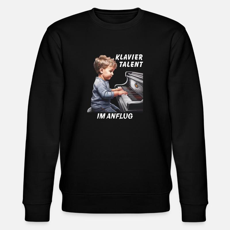 KLAVIERTALENT IM ANFLUG - Stanley/Stella Unisex Bio-Sweatshirt CHANGER  - Schwarz