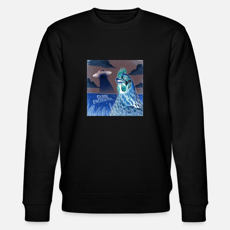 Aliens and Chickens: Unexpected Encounters - Stanley/Stella CHANGER Unisex Organic Sweatshirt - black