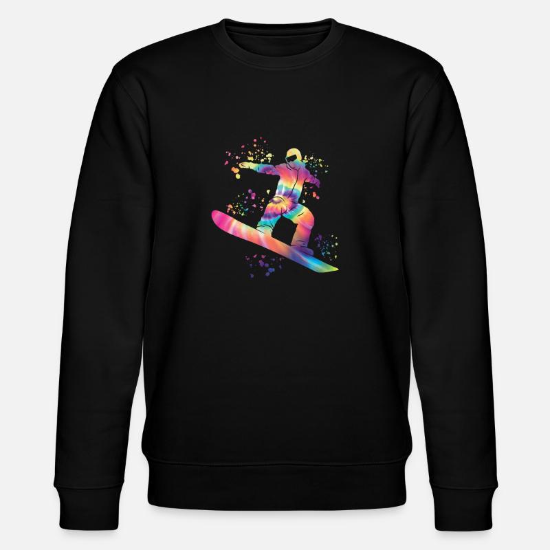 Snowboarder Snowboarding Snowboard - Stanley/Stella CHANGER Unisex Organic Sweatshirt - black