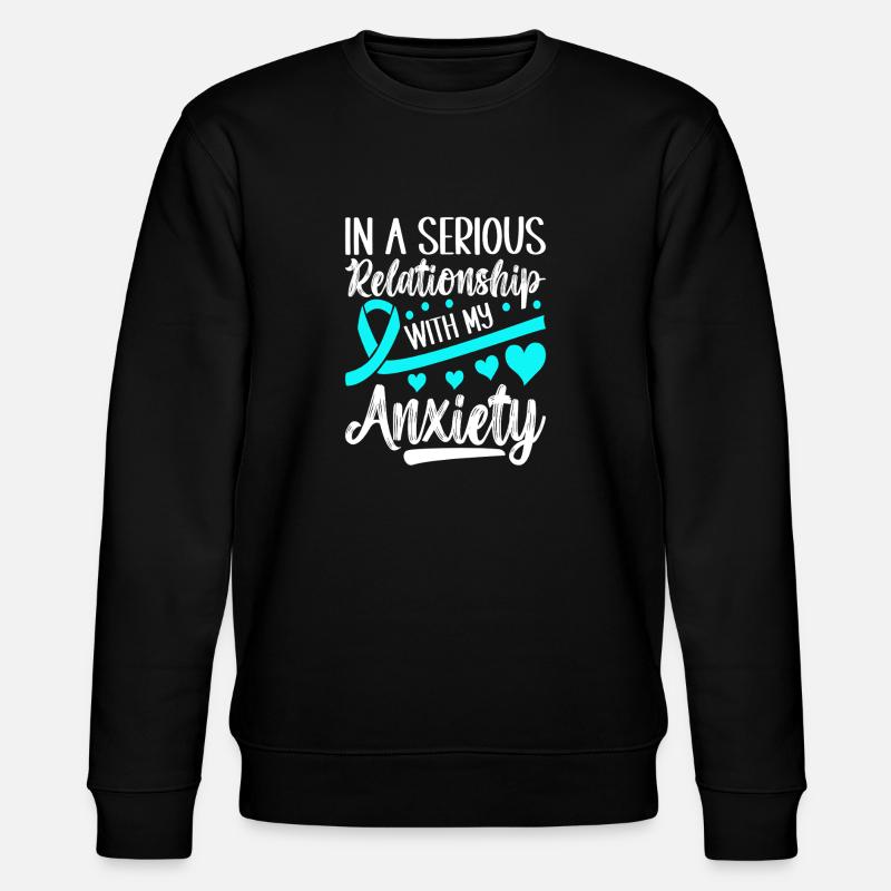 Angststörung Anxiety disorder - Stanley/Stella Unisex Bio-Sweatshirt CHANGER  - Schwarz
