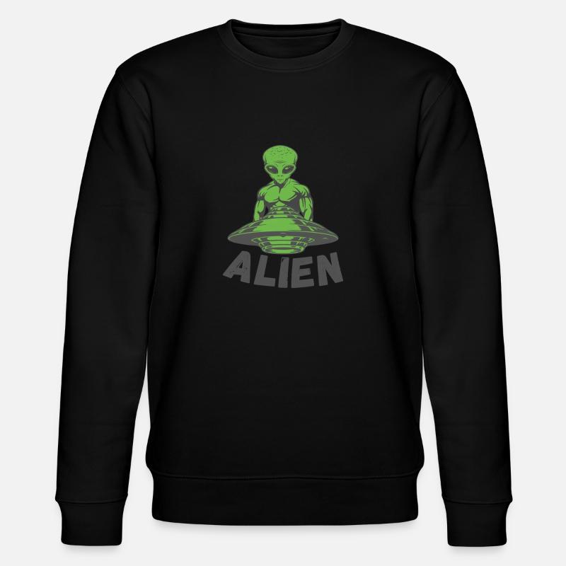 Rencontre d’OVNI extraterrestre vert - Sweat bio CHANGER Stanley/Stella Unisexe - noir