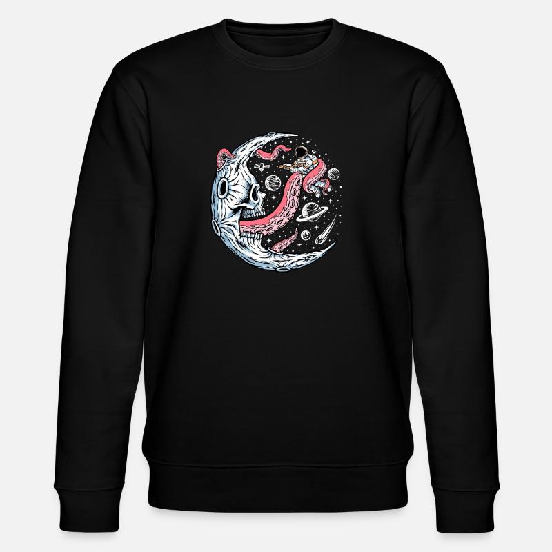 Space Battle with Alien Tentacles - Stanley/Stella CHANGER Unisex Organic Sweatshirt - black