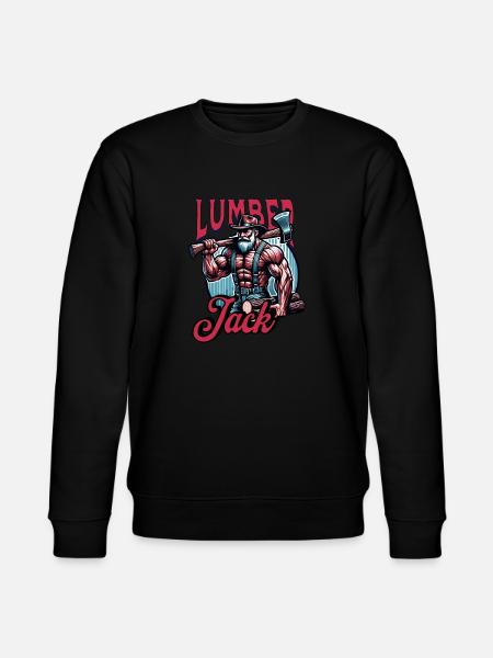 Lumberjack with Axe - Lumberjack - Stanley/Stella CHANGER Unisex Organic Sweatshirt - black