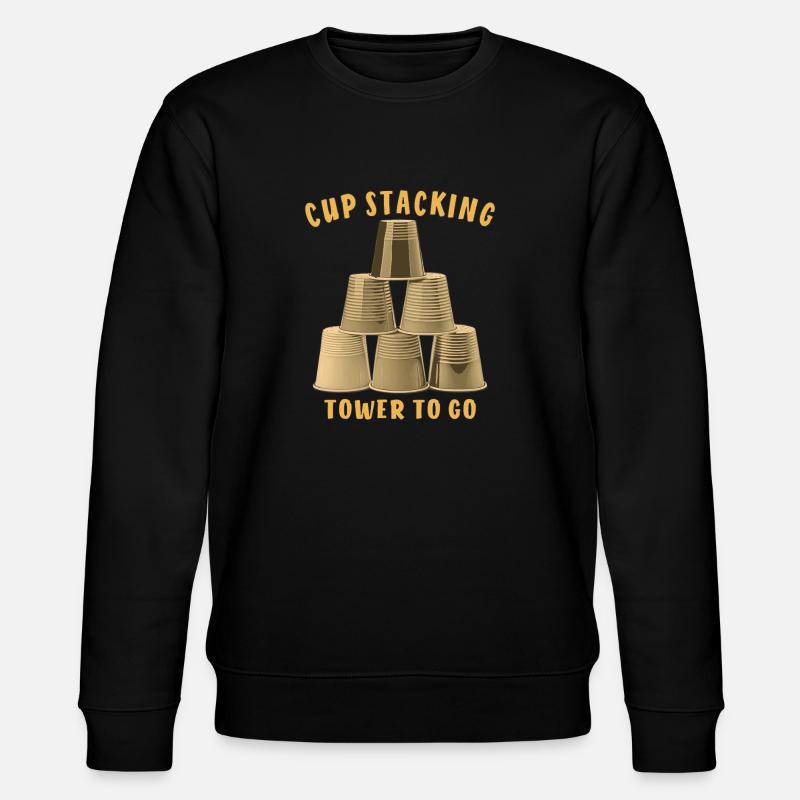 CUP STACKING TOWER TO GO - Stanley/Stella CHANGER Unisex Organic Sweatshirt - black
