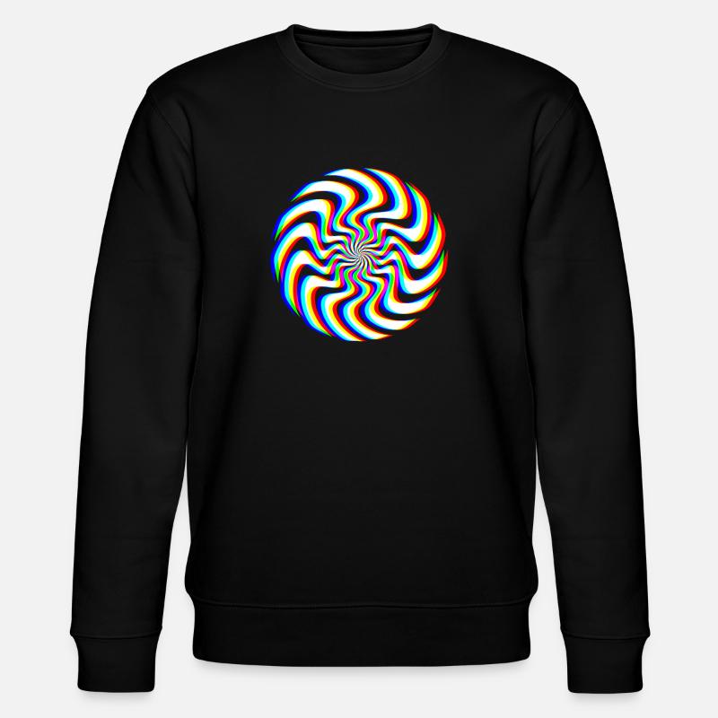 Spirale Glitch – Illusion Optique - Sweat bio CHANGER Stanley/Stella Unisexe - noir