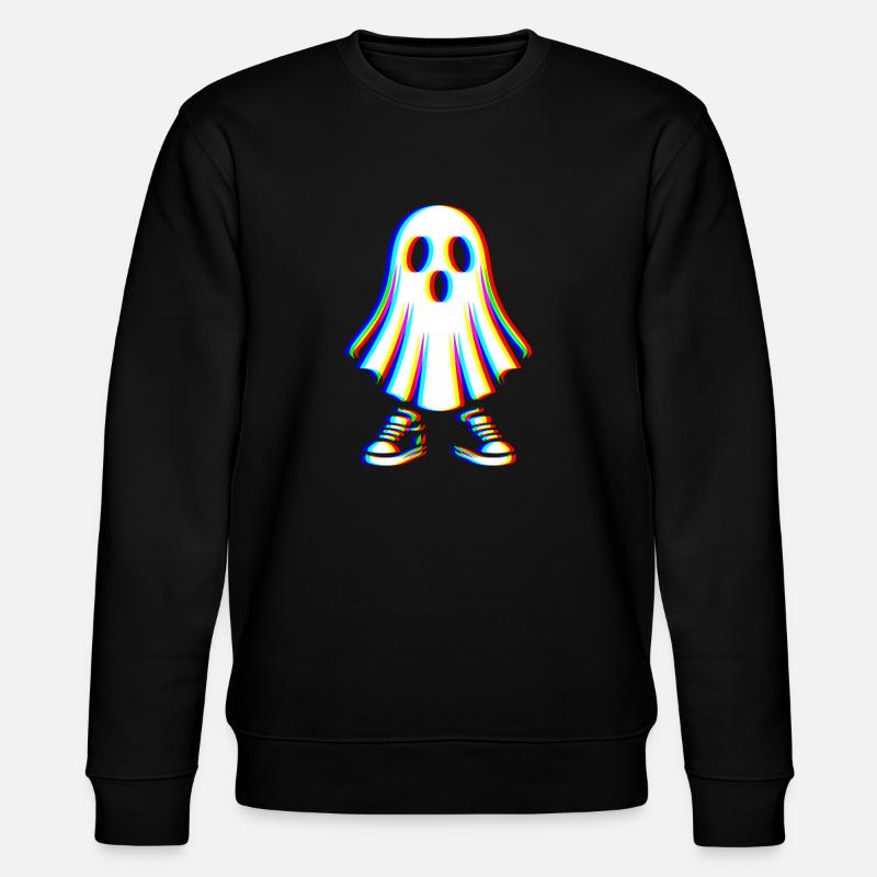 Fantôme Glitch – Style Spooky - Sweat bio CHANGER Stanley/Stella Unisexe - noir