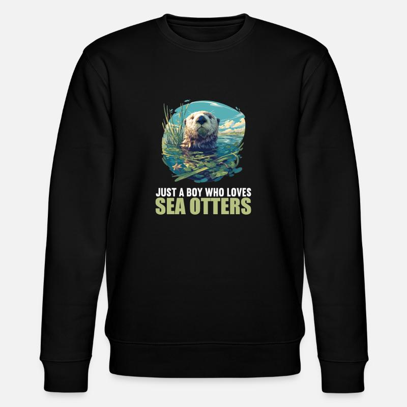 Seeotter - Stanley/Stella Unisex Bio-Sweatshirt CHANGER  - Schwarz