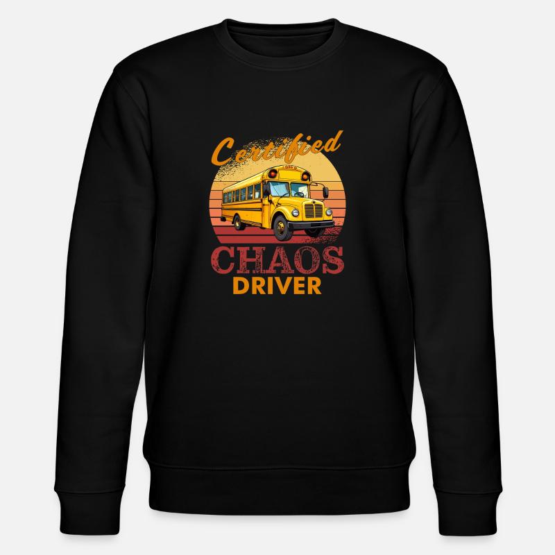 Schulbus CERIFIED CHAOS DRIVER - Stanley/Stella Unisex Bio-Sweatshirt CHANGER  - Schwarz