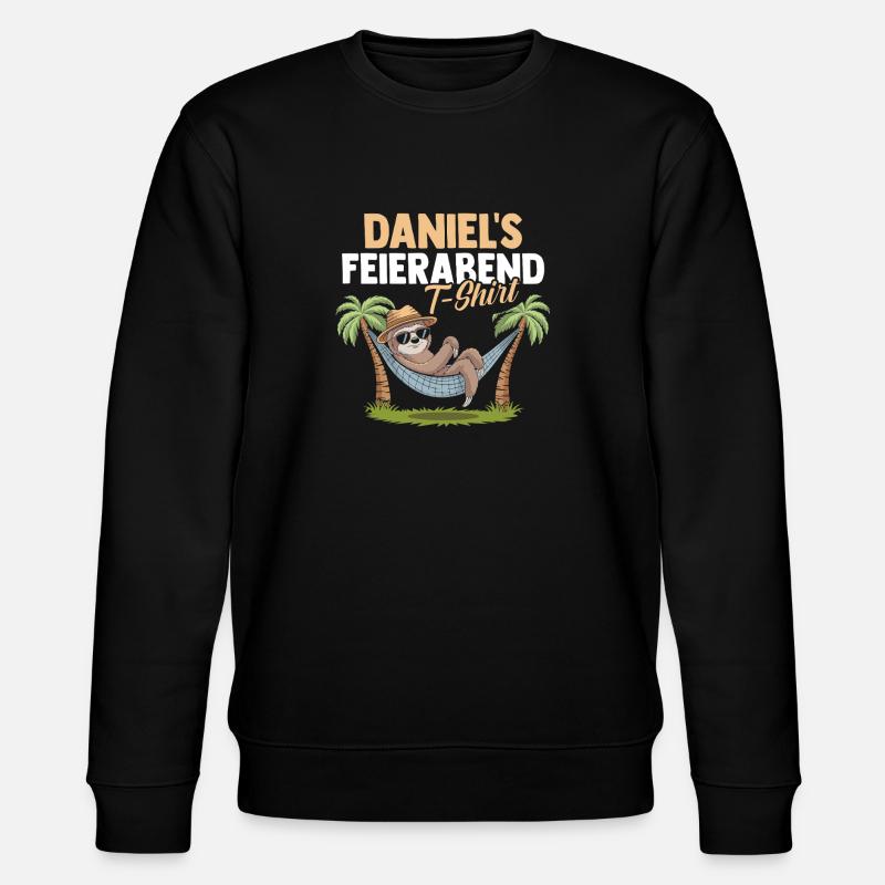 Faultier Daniel - Stanley/Stella Unisex Bio-Sweatshirt CHANGER  - Schwarz