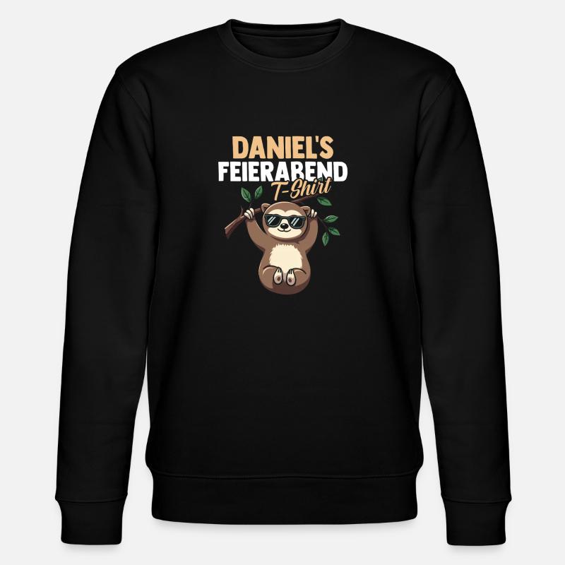 Faultier Daniel - Stanley/Stella Unisex Bio-Sweatshirt CHANGER  - Schwarz