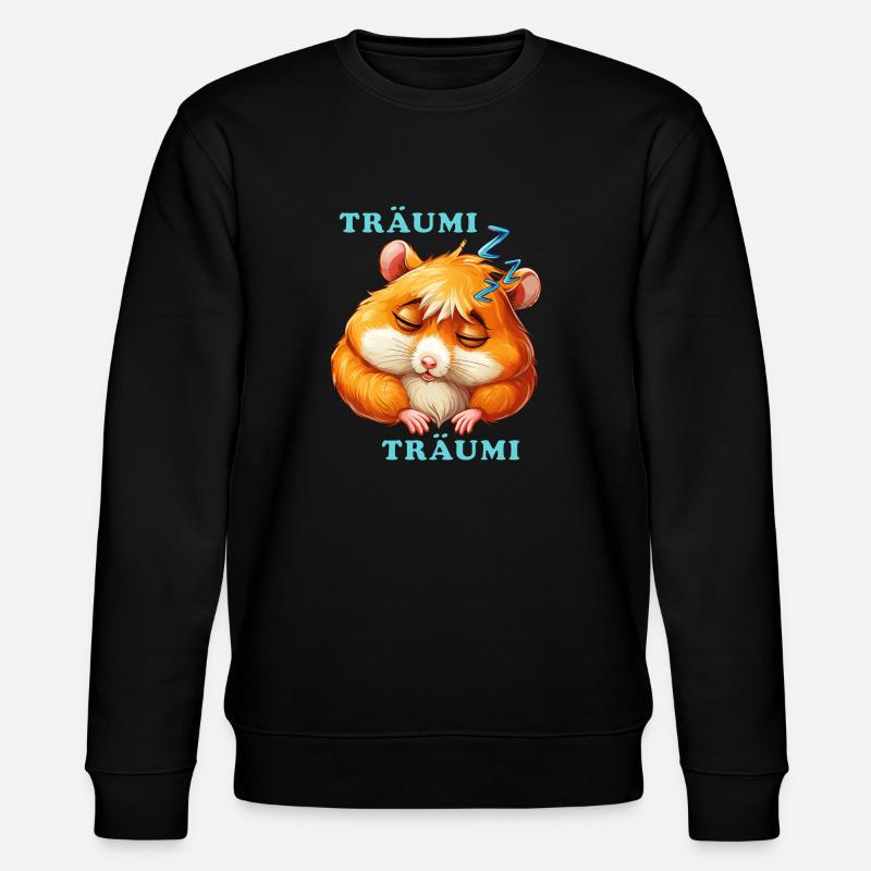 HAMSTER SCHLAF TRÄUMI TRÄUMI - Stanley/Stella Unisex Bio-Sweatshirt CHANGER  - Schwarz