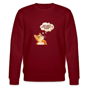 Anxiety disorder Anxiety disorder - Stanley/Stella CHANGER Unisex Organic Sweatshirt - burgundy - Front - Nik (191cm) & Marisol (170cm)