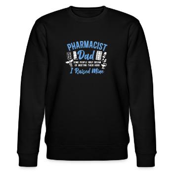 Pharmacy Tech Technician - Stanley/Stella Unisex Bio-Sweatshirt CHANGER  - Schwarz - Vorne - Nik (191cm) & Marisol (170cm)