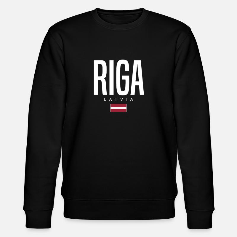 Riga Lettland - Stanley/Stella Unisex Bio-Sweatshirt CHANGER  - Schwarz