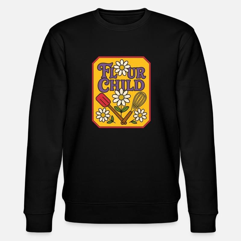 Mehl Kind Retro Backkunst - Stanley/Stella Unisex Bio-Sweatshirt CHANGER  - Schwarz