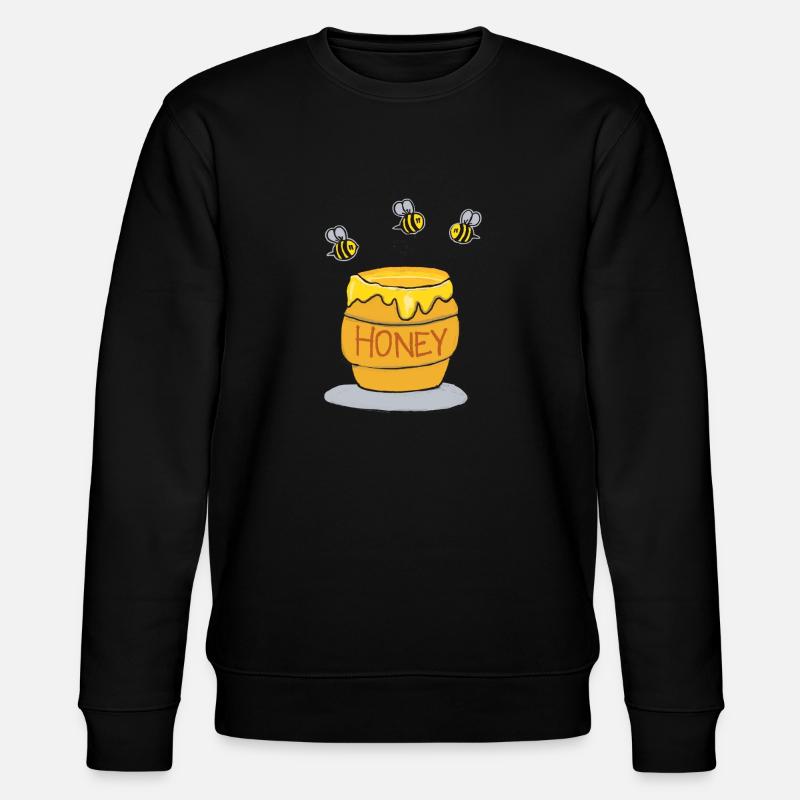 Honigtopf und fleißige Bienen - Stanley/Stella Unisex Bio-Sweatshirt CHANGER  - Schwarz