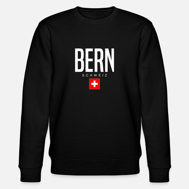 Bern Schweiz - Stanley/Stella Unisex Bio-Sweatshirt CHANGER  - Schwarz