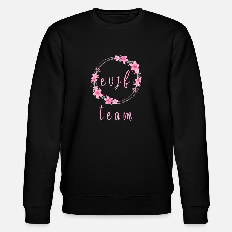 EVJF Cercle Fleurs Prénom Personnalisable - Sweat bio CHANGER Stanley/Stella Unisexe - noir