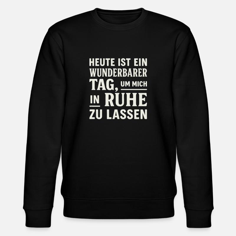 Leave alone – sarcastic design - Stanley/Stella CHANGER Unisex Organic Sweatshirt - black