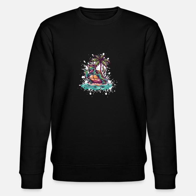Turtle Island Palm Tree - Stanley/Stella CHANGER Unisex Organic Sweatshirt - black