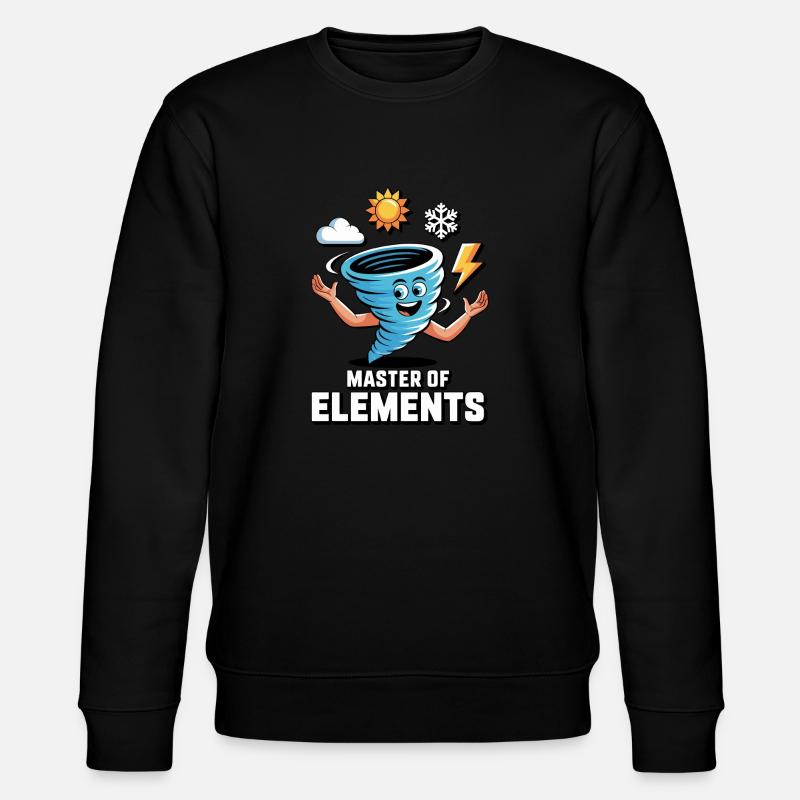 Master of Elements Cartoon Design - Stanley/Stella Unisex Bio-Sweatshirt CHANGER - Schwarz