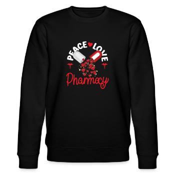 Pharmacy Tech Technician - Stanley/Stella Unisex Bio-Sweatshirt CHANGER  - Schwarz - Vorne - Nik (191cm) & Marisol (170cm)
