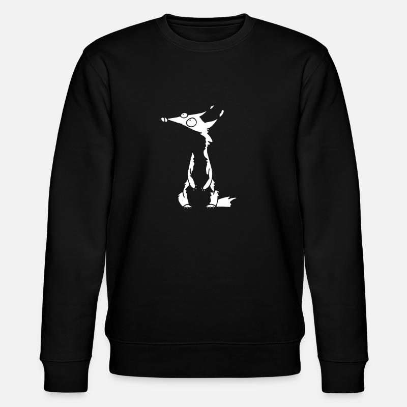 White Fox no 3 - Stanley/Stella CHANGER Unisex Organic Sweatshirt - black