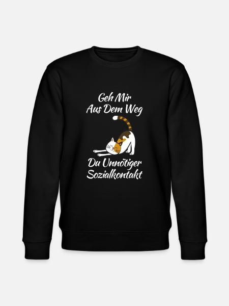 Katze Kater Katzen - Stanley/Stella Unisex Bio-Sweatshirt CHANGER - Schwarz