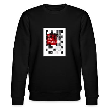 Feuerwehr Maschinist Gruppenführer Atemschutz Fun - Stanley/Stella Unisex Bio-Sweatshirt CHANGER  - Schwarz - Vorne - Nik (191cm) & Marisol (170cm)