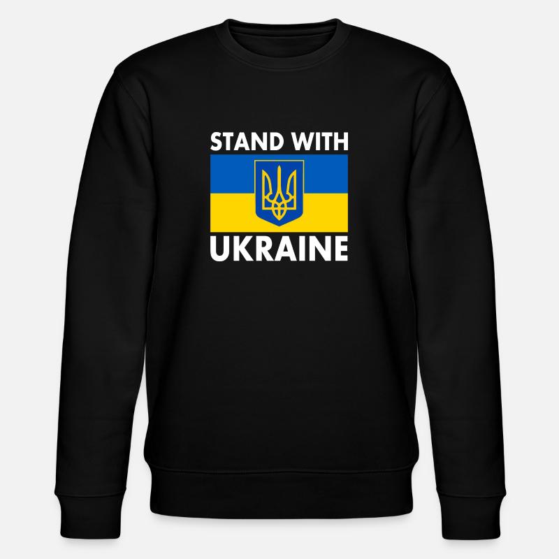 Stand with ukraine - Stanley/Stella CHANGER Unisex Organic Sweatshirt - black