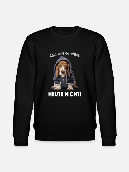Heute nicht! - grummeliger Hund - Stanley/Stella Unisex Bio-Sweatshirt CHANGER  - Schwarz