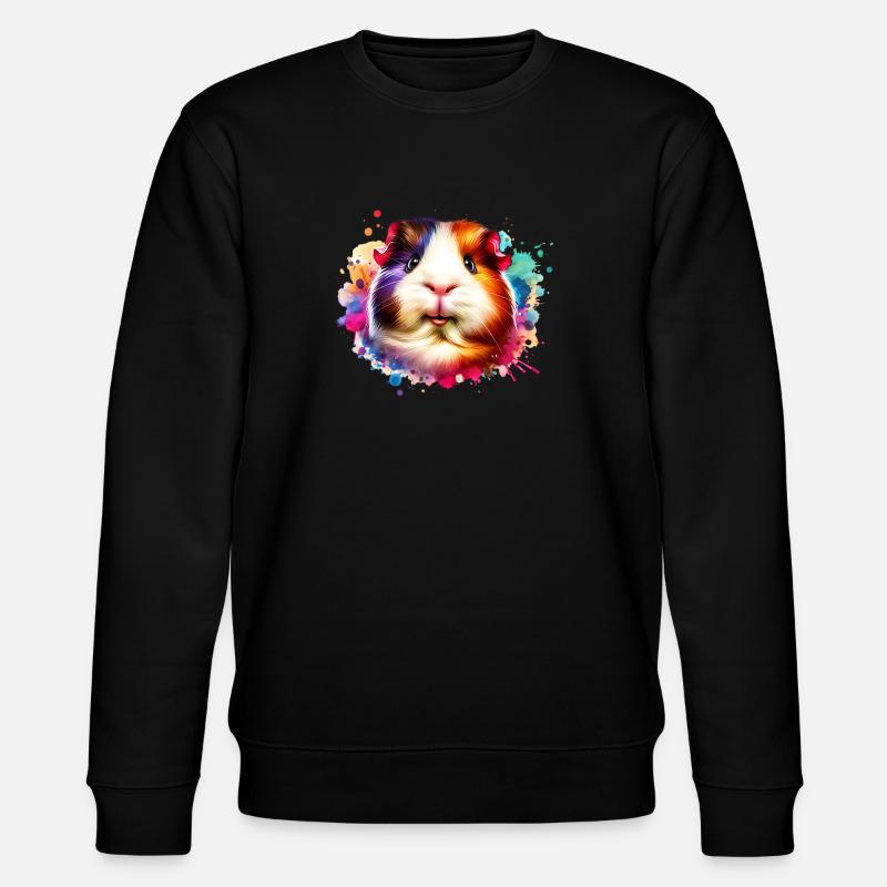 Meerschweinchen - Stanley/Stella Unisex Bio-Sweatshirt CHANGER - Schwarz