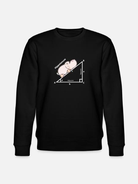 Hippo Mathematik - Stanley/Stella Unisex Bio-Sweatshirt CHANGER  - Schwarz