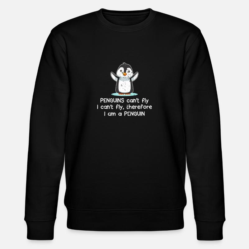 Pinguin Tier - Stanley/Stella Unisex Bio-Sweatshirt CHANGER  - Schwarz