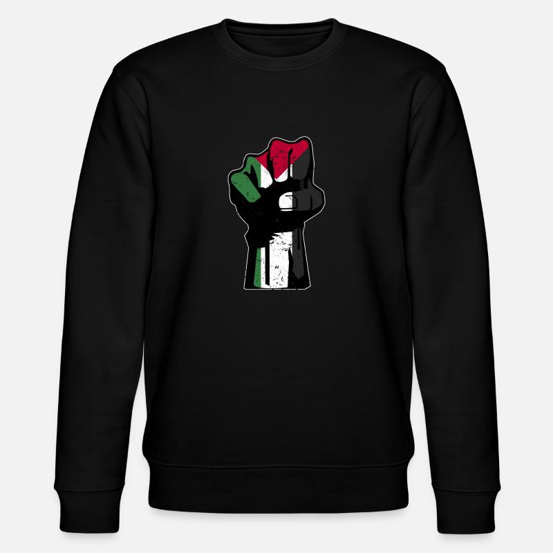 Drapeau de poing palestinien - Sweat bio CHANGER Stanley/Stella Unisexe - noir