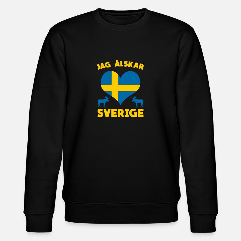 Schweden - Stanley/Stella Unisex Bio-Sweatshirt CHANGER  - Schwarz