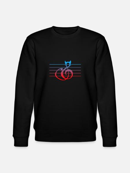 Clef cat gift idea - Stanley/Stella CHANGER Unisex Organic Sweatshirt - black